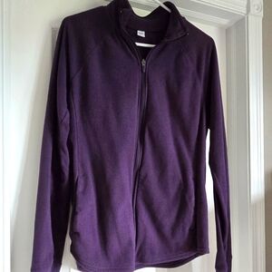 Old Navy Womens Medium Tall Dark Purple Fleece Jacket